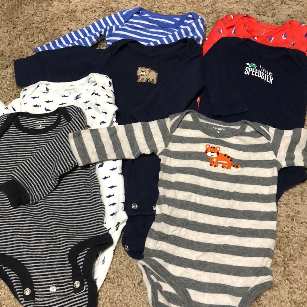 Carters 7 long sleeve onesies